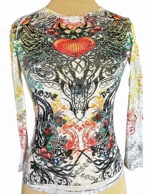 Y2K inspired burnout top